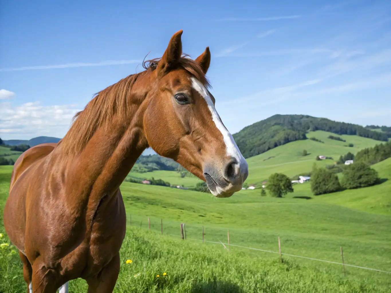 A Cheval de Trait Auxois mare and foal in a lush pasture, representing the breeding program's focus on healthy offspring.
